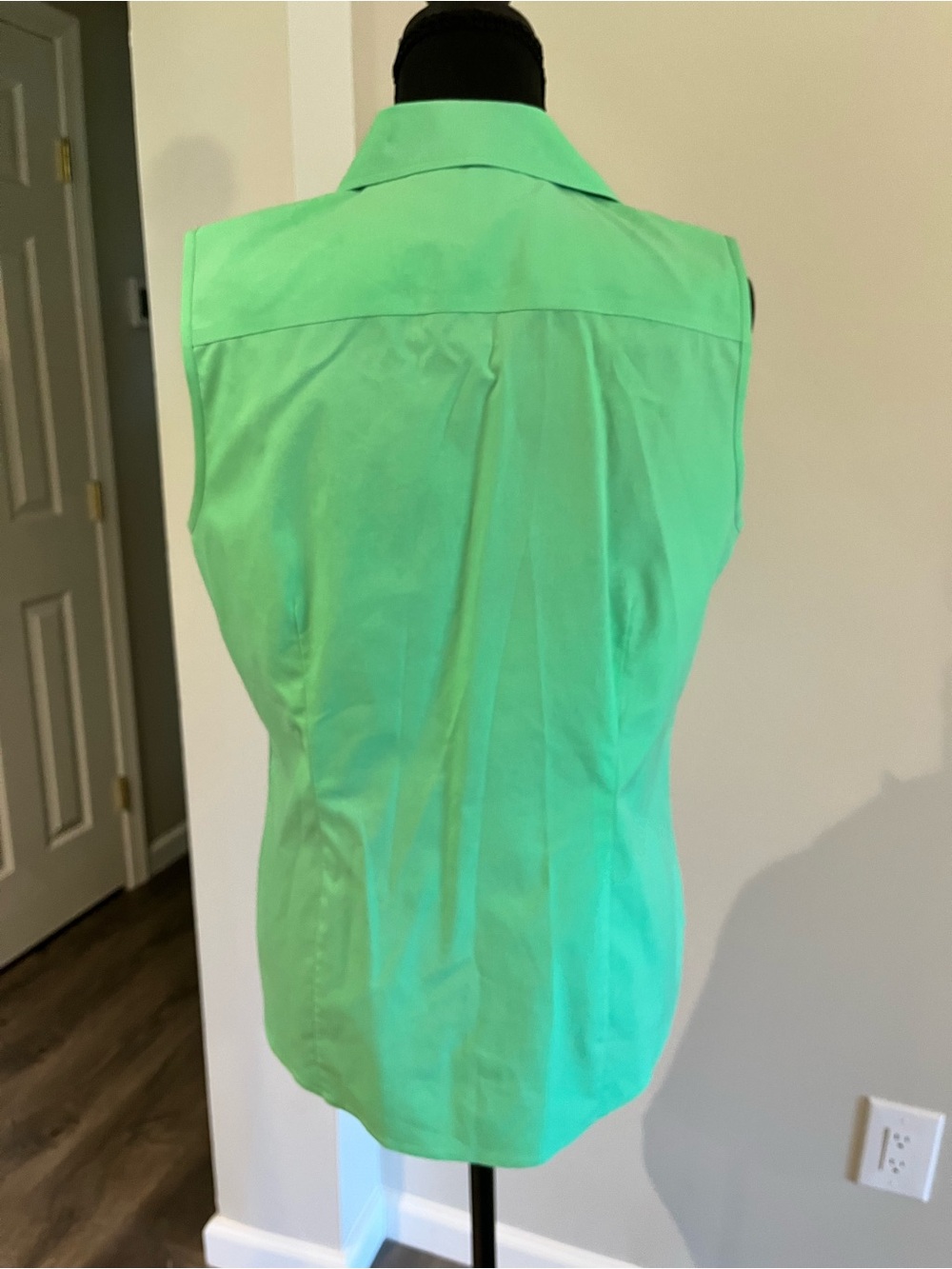 Talbots Sleeveless Button Front Blouse Green Size 6 - Picture 5 of 7